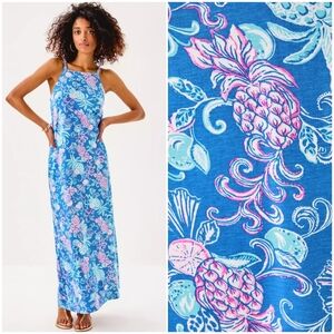 NEW Lilly Pulitzer Braided Straps Kyleigh Maxi Dress - Citrus Crush